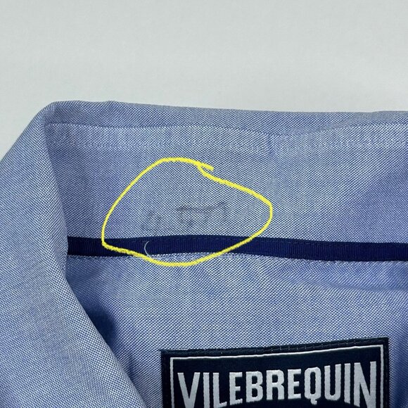 Vilebrequin Men's Blue Long Sleeve Cotton Business Career‎ Work Shirt XXL/C48.25 - Picture 14 of 14